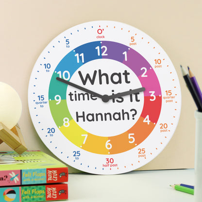 Personalised What Time Is It? Wooden Clock - image 2