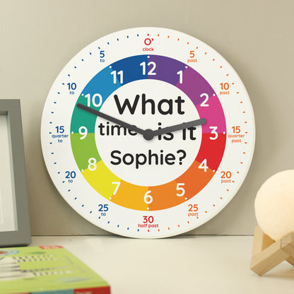 Personalised What Time Is It? Wooden Clock - image 3