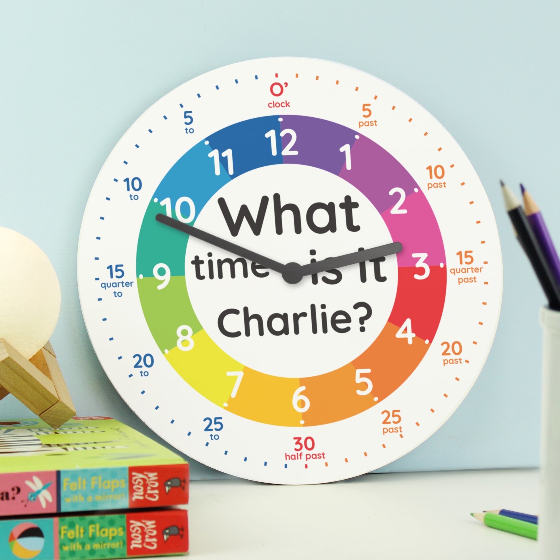 Personalised What Time Is It? Wooden Clock - image 4