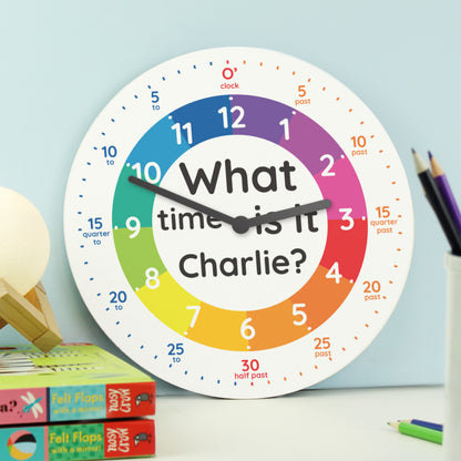 Personalised What Time Is It? Wooden Clock - image 4