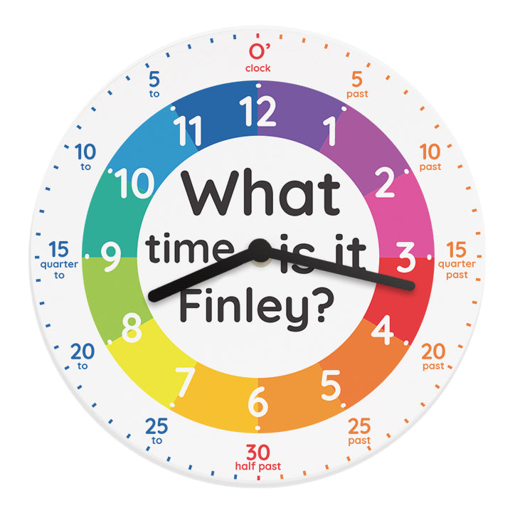 Personalised What Time Is It? Wooden Clock - image 5