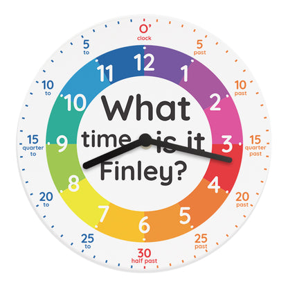 Personalised What Time Is It? Wooden Clock - image 5