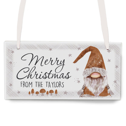 Personalised Christmas Gonk Wooden Sign - image 2