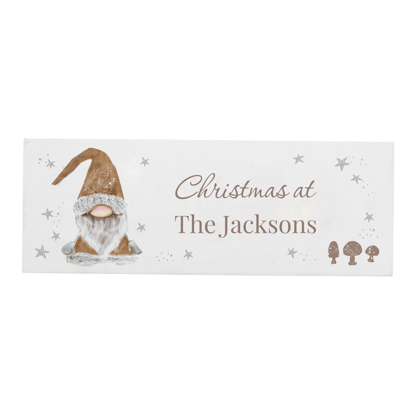 Personalised Christmas Gonk Wooden Mantel Decoration - image 5