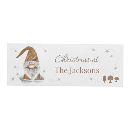 Personalised Christmas Gonk Wooden Mantel Decoration - image 5