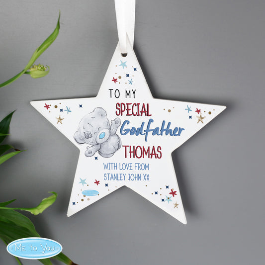 Personalised Me to You Godfather Wooden Star Decoration from Heartfelt Gifts
