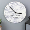 Personalised Marble Effect Wooden Clock