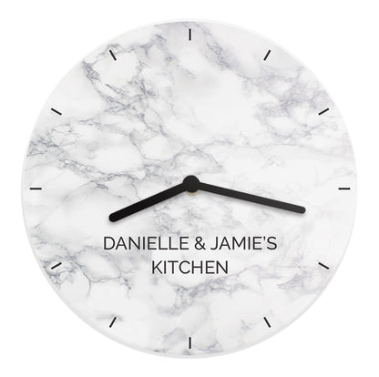 Personalised Marble Effect Wooden Clock - image 5
