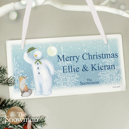 Personalised The Snowman Snow Wonder Wooden Sign from Heartfelt Gifts