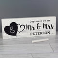 Personalised Rustic Chalk Countdown Wooden Mantel Decoration from Heartfelt Gifts