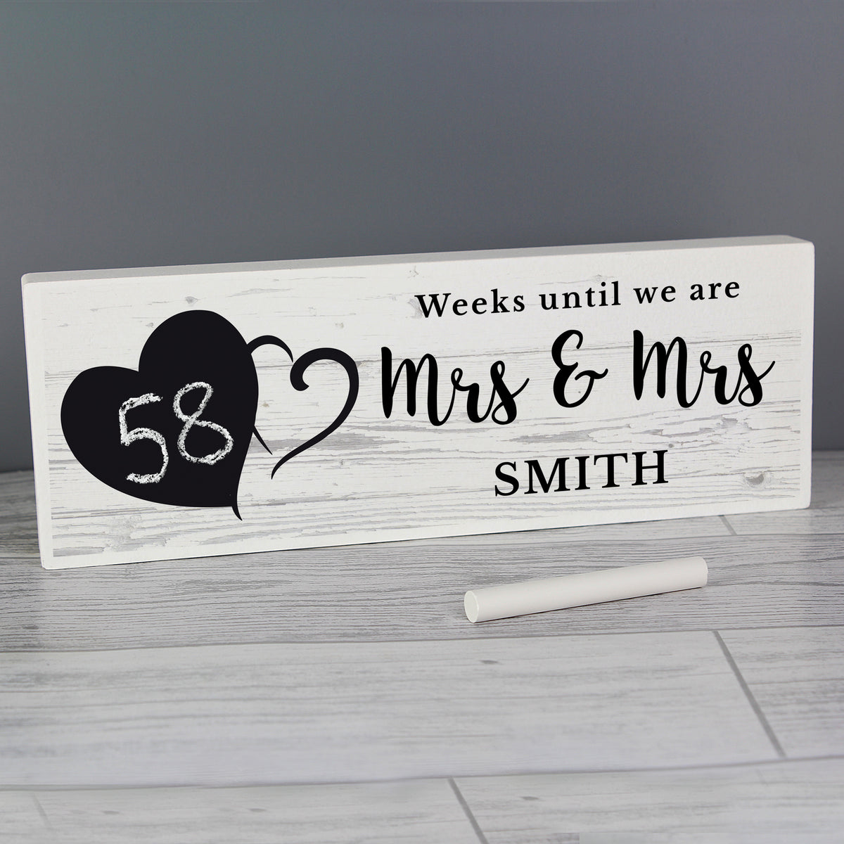 Rustic chalk countdown mantel decoration – additional product view