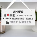 Personalised 'Wagging Tails' Dog Wooden Sign from Heartfelt Gifts