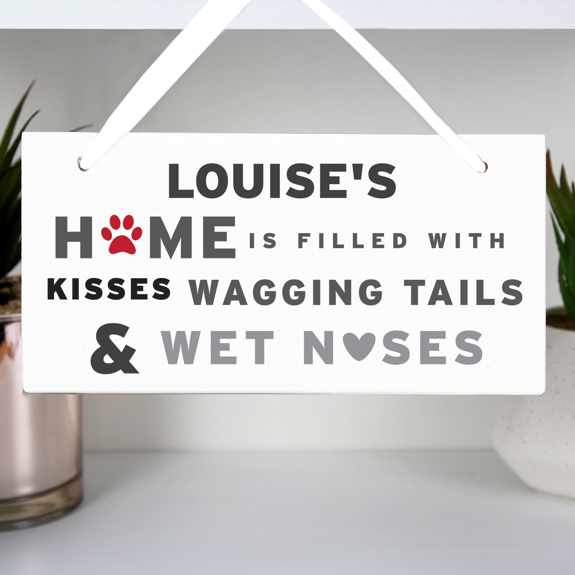 Personalised 'Wagging Tails' Dog Wooden Sign - image 3