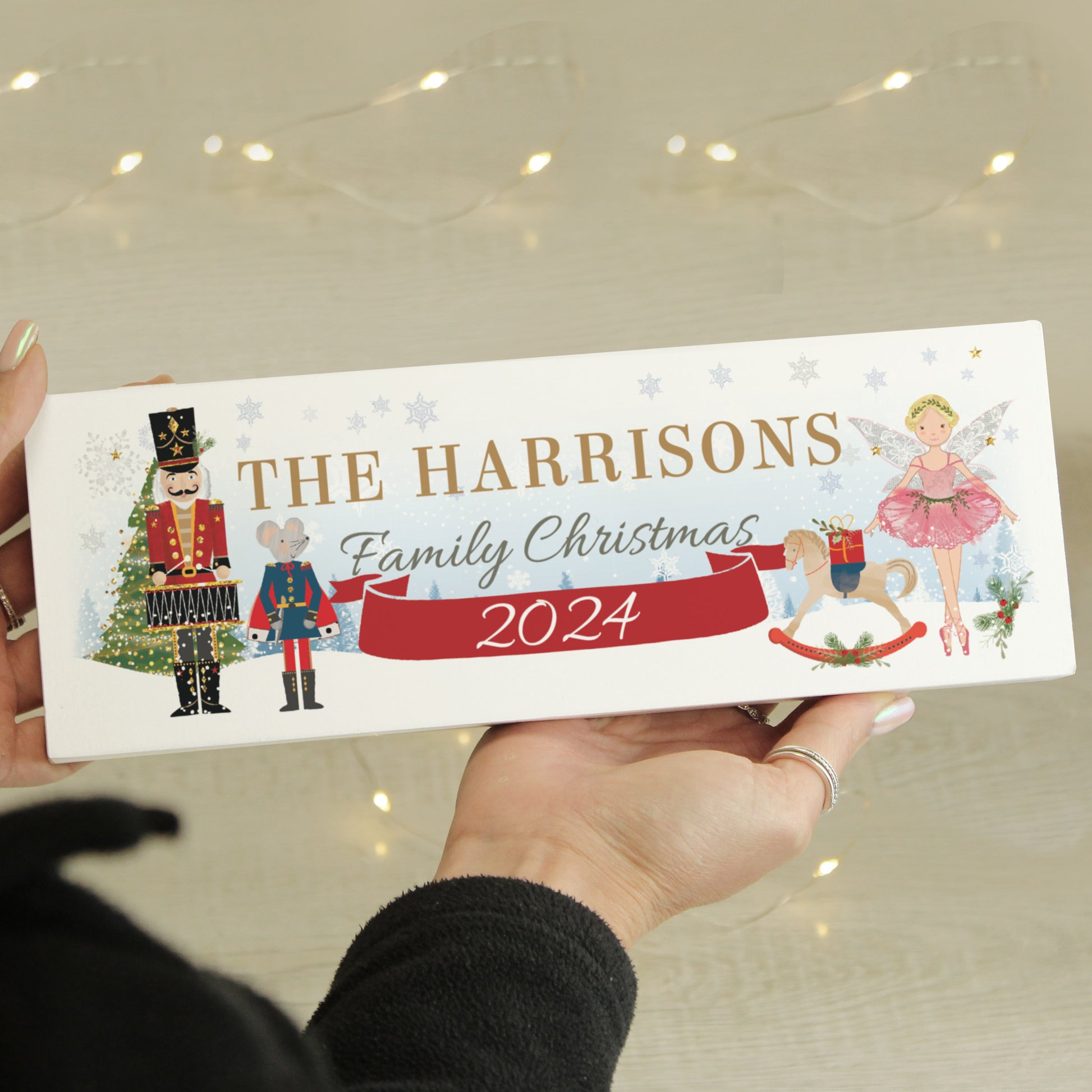 Personalised Nutcracker Wooden Mantel Decoration - image 2