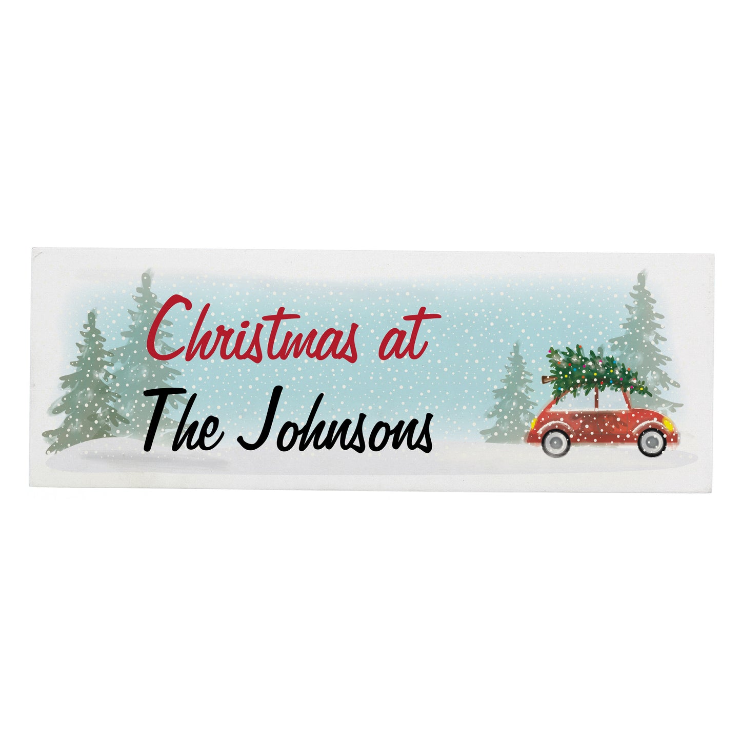 Personalised Driving Home For Christmas Wooden Mantel Decoration - image 2