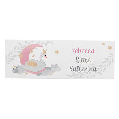 Personalised Swan Lake Wooden Mantel Decoration - image 2