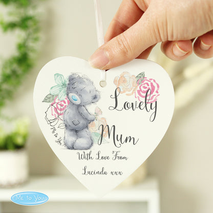 Personalised Me to You Floral Wooden Heart Decoration from Heartfelt Gifts