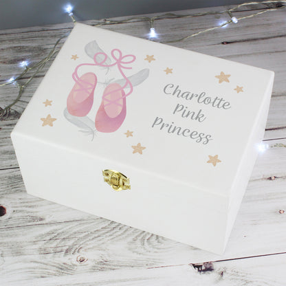 Personalised Swan Lake Ballet White Wooden Keepsake Box - image 4