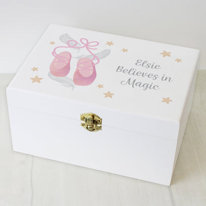 Personalised Swan Lake Ballet White Wooden Keepsake Box - image 5