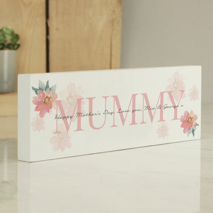Personalised Floral Sentimental Wooden Mantel Decoration - image 2