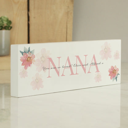 Personalised Floral Sentimental Wooden Mantel Decoration - image 6