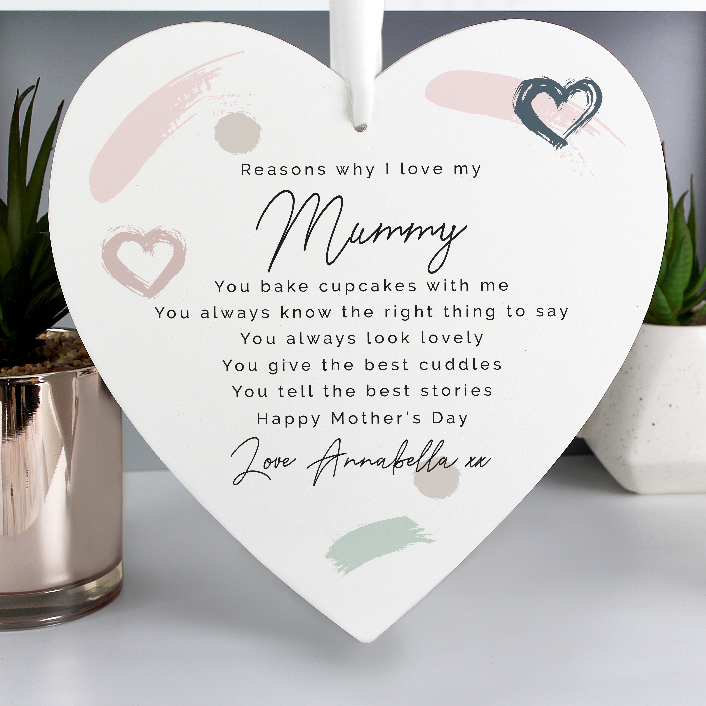 Personalised Love Large Wooden Heart from Heartfelt Gifts