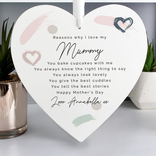 Personalised Love Large Wooden Heart from Heartfelt Gifts