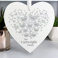 Personalised Family Tree Large Wooden Heart from Heartfelt Gifts