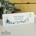 Personalised The Snowman and the Snowdog Wooden Mantel Decoration from Heartfelt Gifts