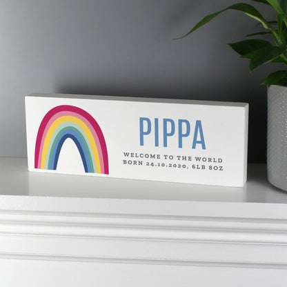 Personalised Rainbow Wooden Mantel Decoration - image 4