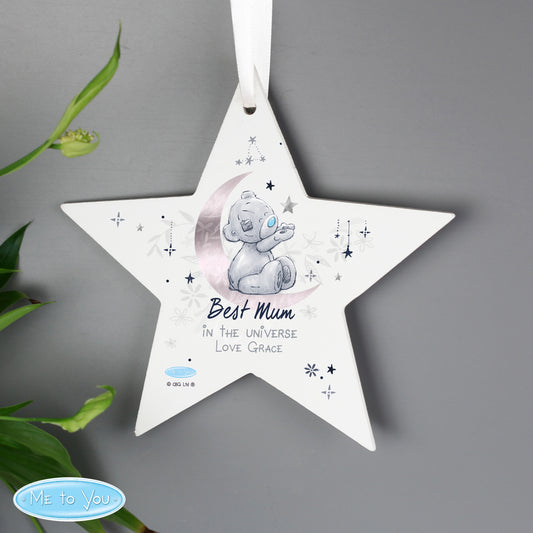 Personalised Moon & Stars Me To You Wooden Star Decoration from Heartfelt Gifts