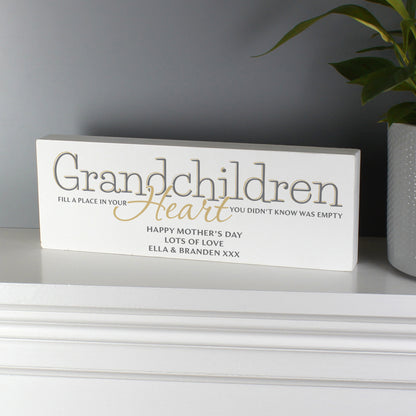 Personalised Grandchildren Wooden Mantel Decoration - image 3