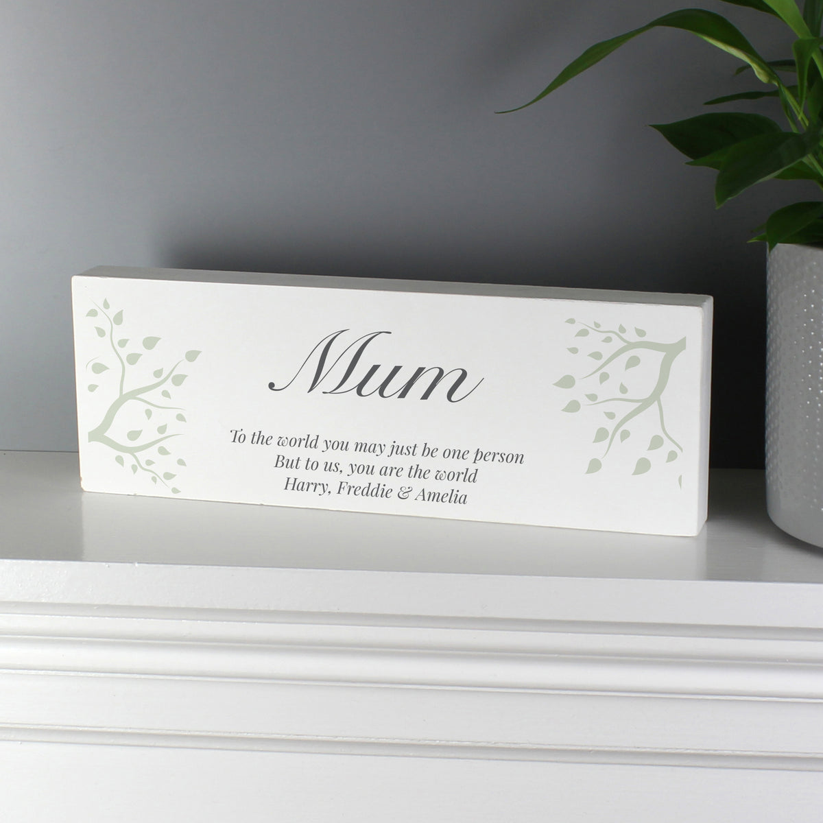 Personalised Branches Wooden Mantel Decoration from Heartfelt Gifts