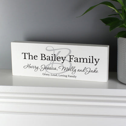 Personalised Family Wooden Mantel Decoration - image 3