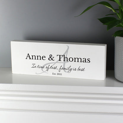 Personalised Family Wooden Mantel Decoration - image 5
