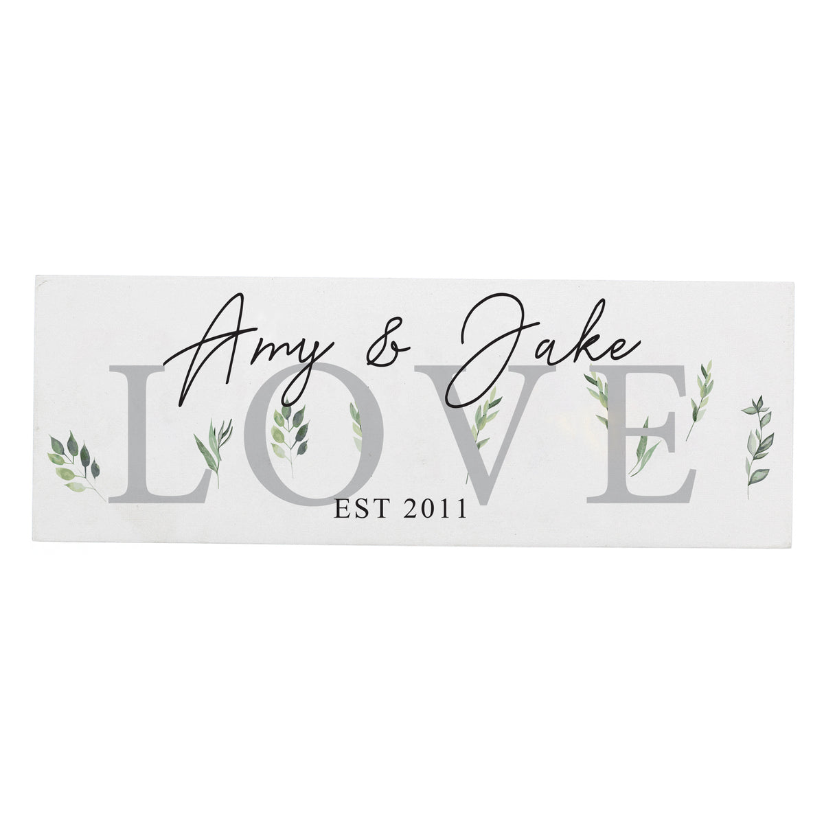 Personalised Botanical Wooden Mantel Decoration - image 2