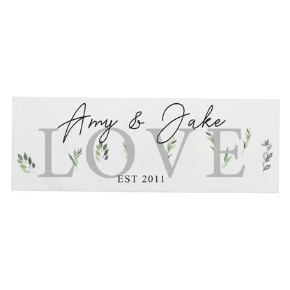 Personalised Botanical Wooden Mantel Decoration - image 2