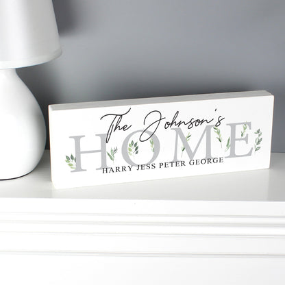 Personalised Botanical Wooden Mantel Decoration - image 3