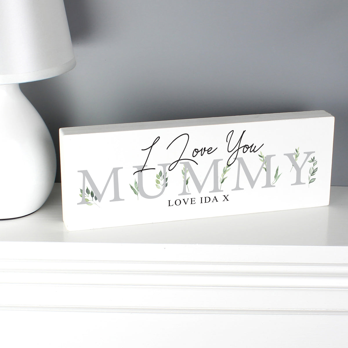 Personalised Botanical Wooden Mantel Decoration - image 4