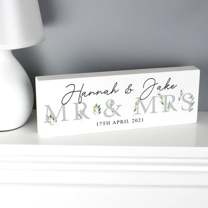 Personalised Botanical Wooden Mantel Decoration - image 7