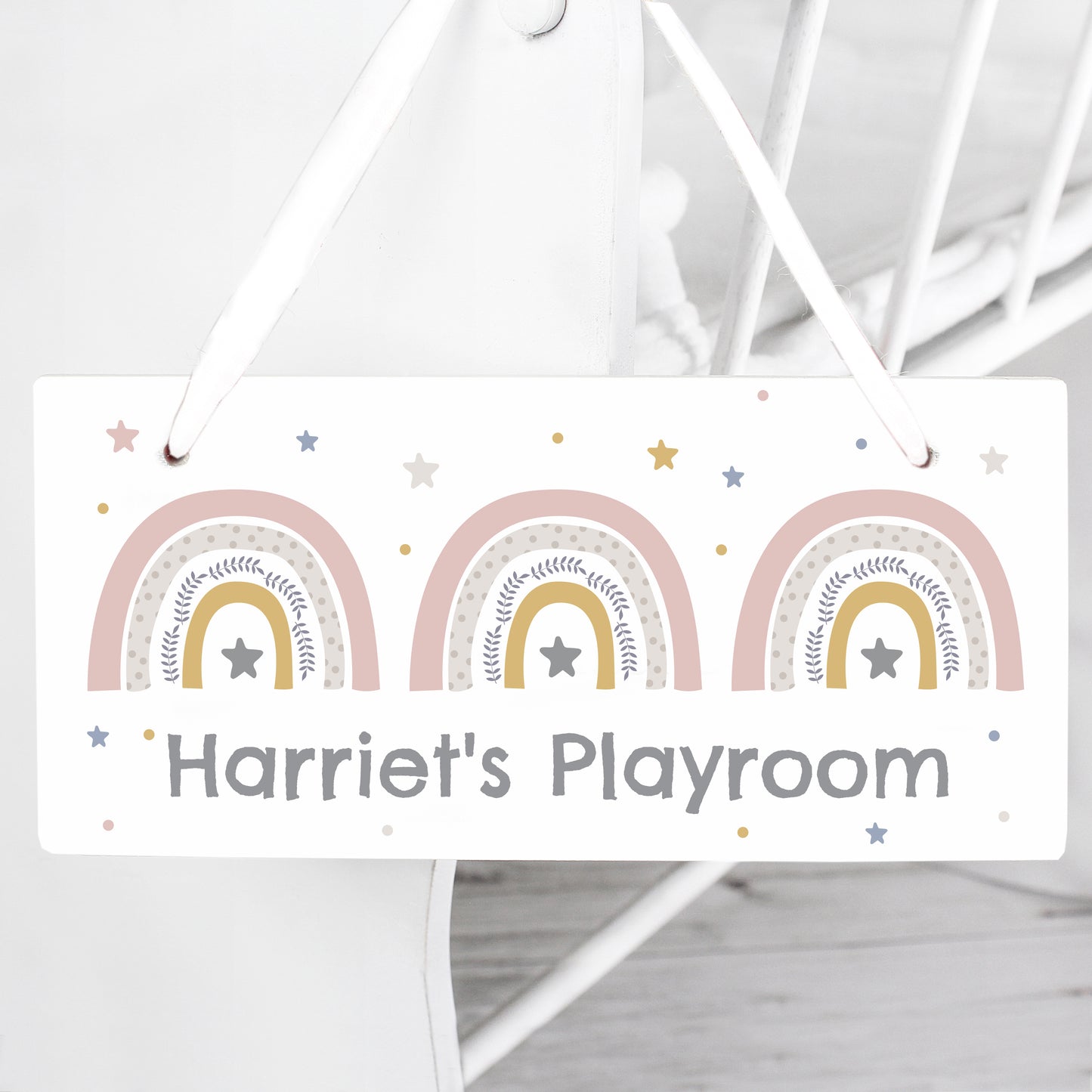 Personalised Rainbow Wooden Sign from Heartfelt Gifts