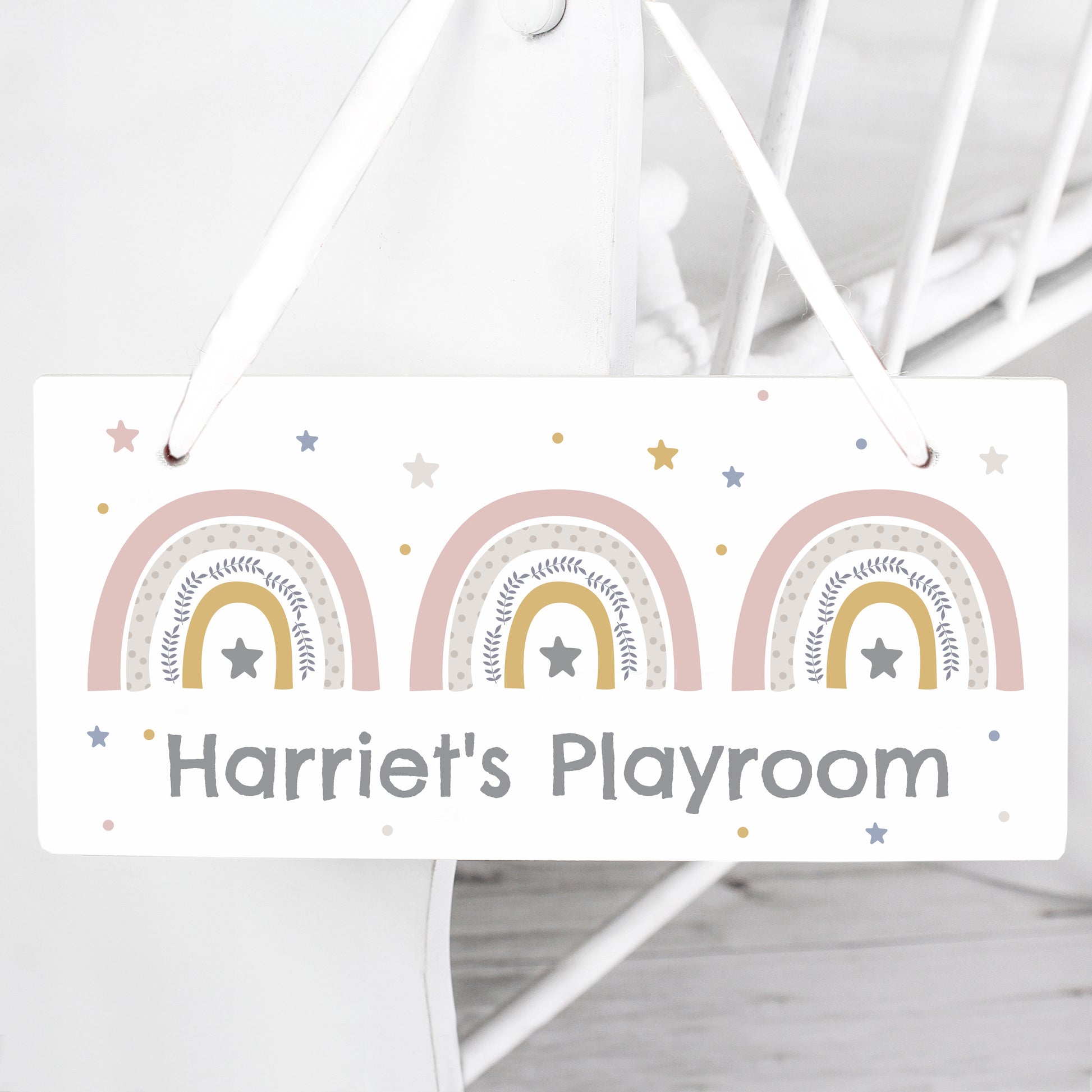 Personalised Rainbow Wooden Sign from Heartfelt Gifts