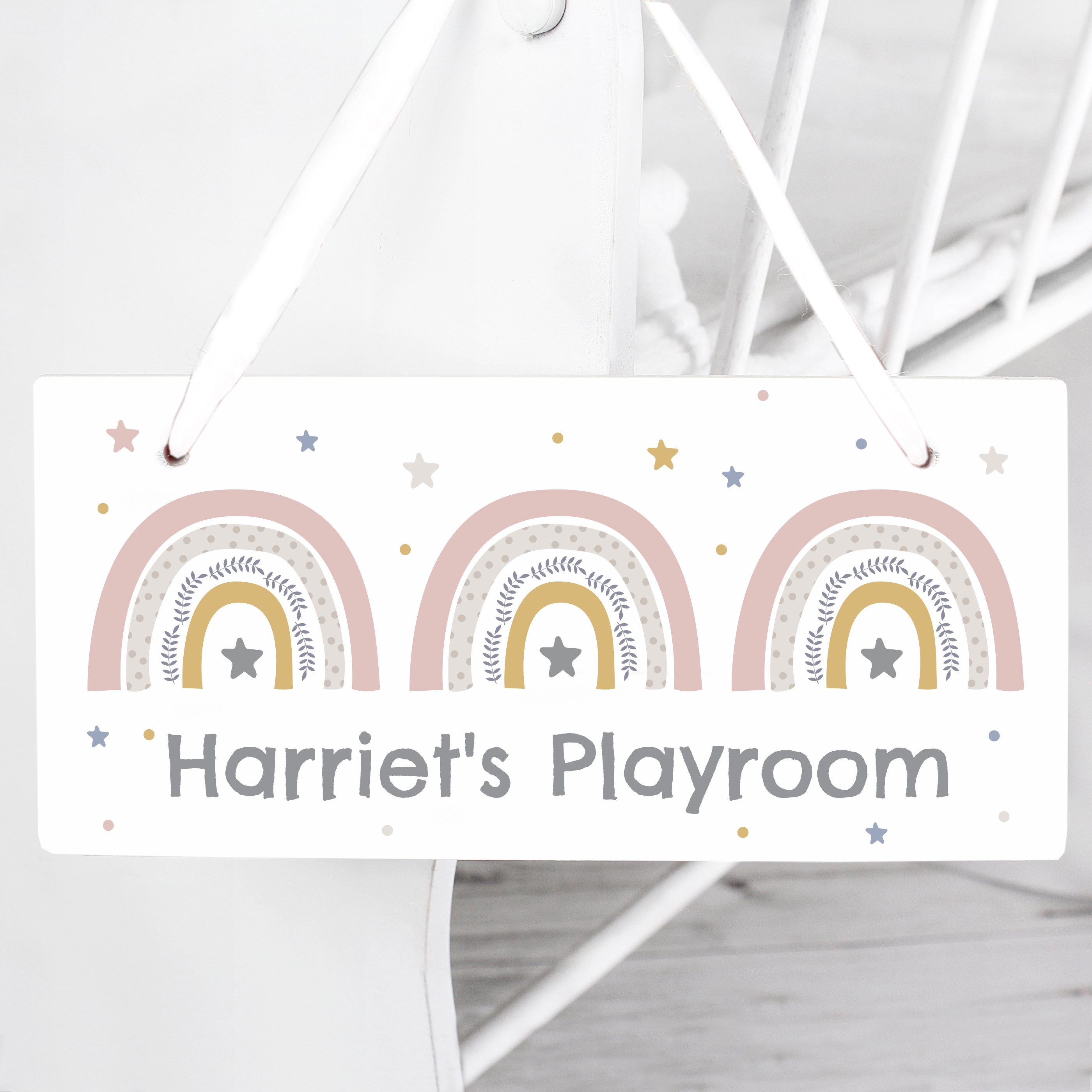 Personalised Rainbow Wooden Sign from Heartfelt Gifts