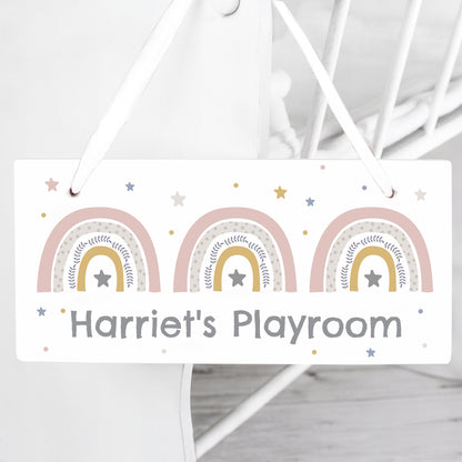 Personalised Rainbow Wooden Sign from Heartfelt Gifts