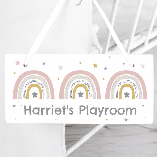 Personalised Rainbow Wooden Sign from Heartfelt Gifts