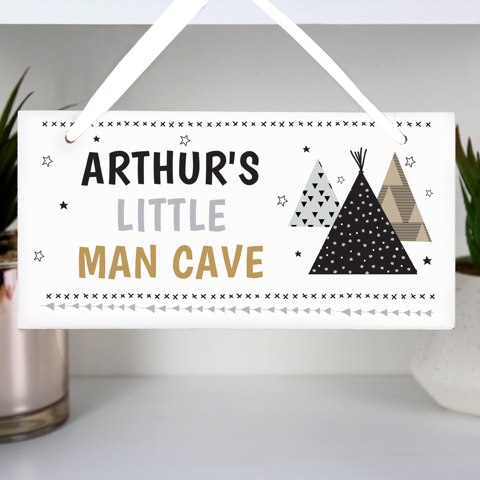 Personalised Wigwam Wooden Sign from Heartfelt Gifts