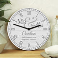 Personalised Mr & Mrs Wooden Clock from Heartfelt Gifts