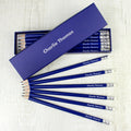 Personalised Name Only Box and 12 Blue HB Pencils from Heartfelt Gifts