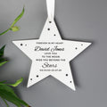 Personalised Miss You Beyond The Stars Wooden Star Decoration from Heartfelt Gifts