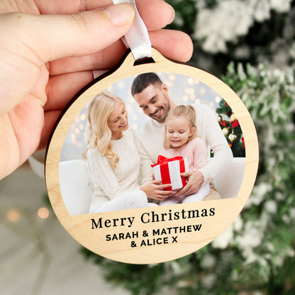 Personalised Photo Upload Round Wooden Decoration from Heartfelt Gifts